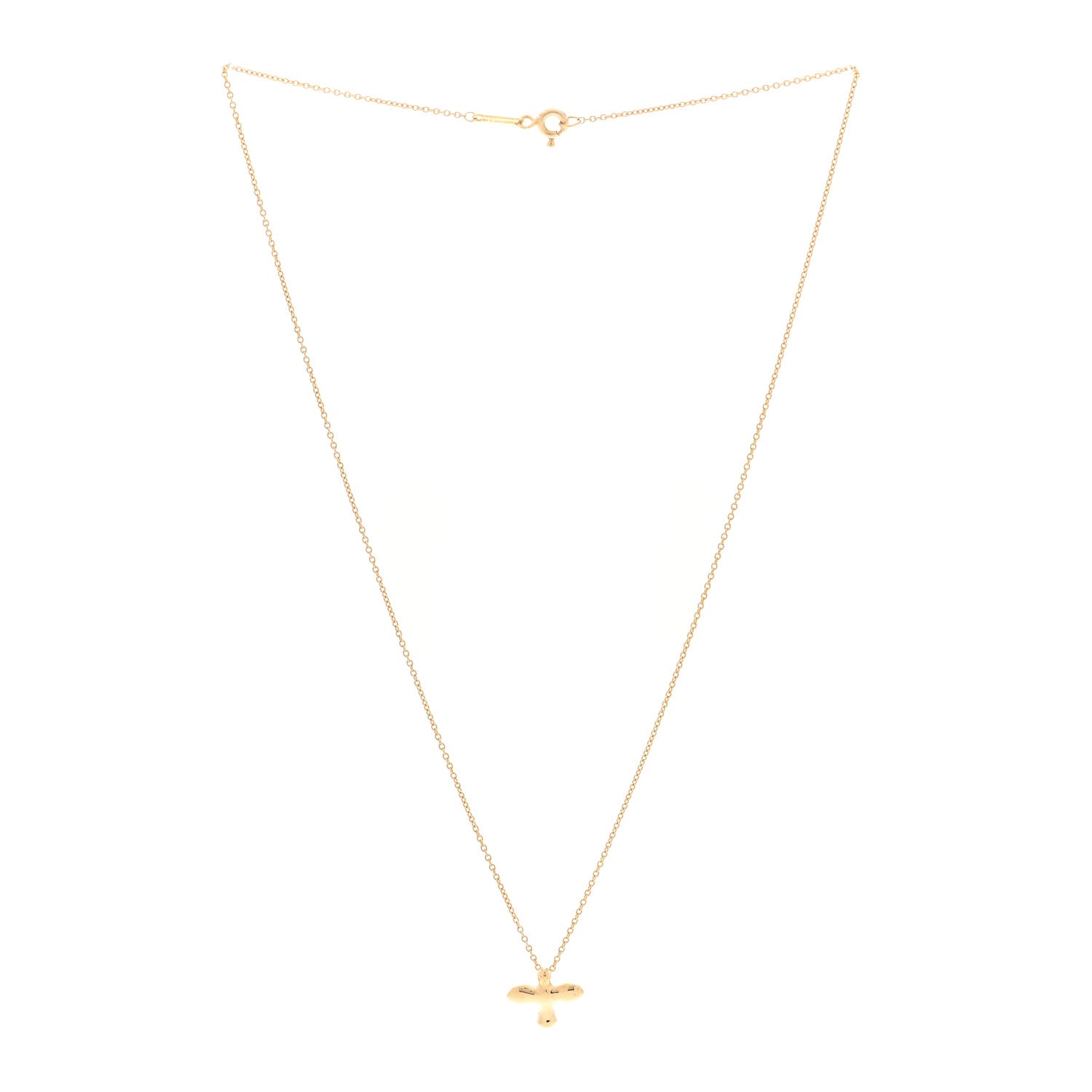 Tiffany 18K Yellow Gold Dove Pendant Necklace 3 of 5