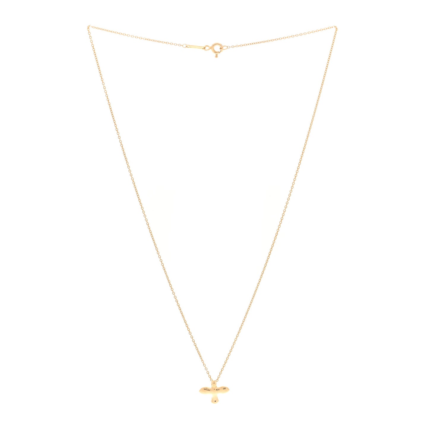 18K Yellow Gold Dove Pendant Necklace