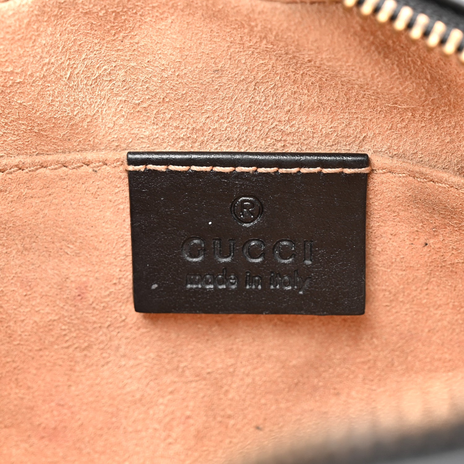 Gucci Calfskin Matelasse Mini GG Marmont Chain Shoulder Bag Black 6 of 14