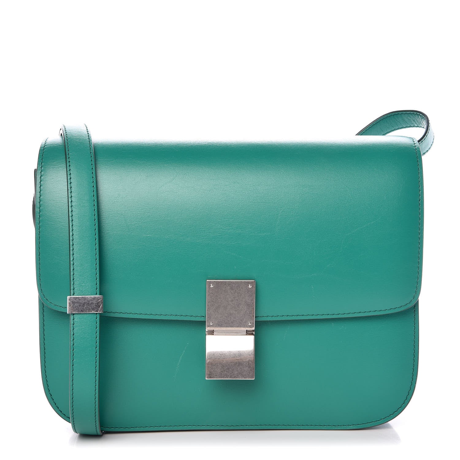 Celine Box Calfskin Medium Classic Box Flap Bag Cactus 1 of 7