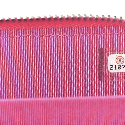Chanel Lambskin Quilted Zip Around Coin Purse Pink 9 of 11
