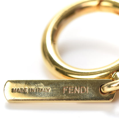 Fendi Fox Fur Vitello Elite Bi-Color Pom Pom Bag Charm Rosa Cammello Cipria 4 of 4