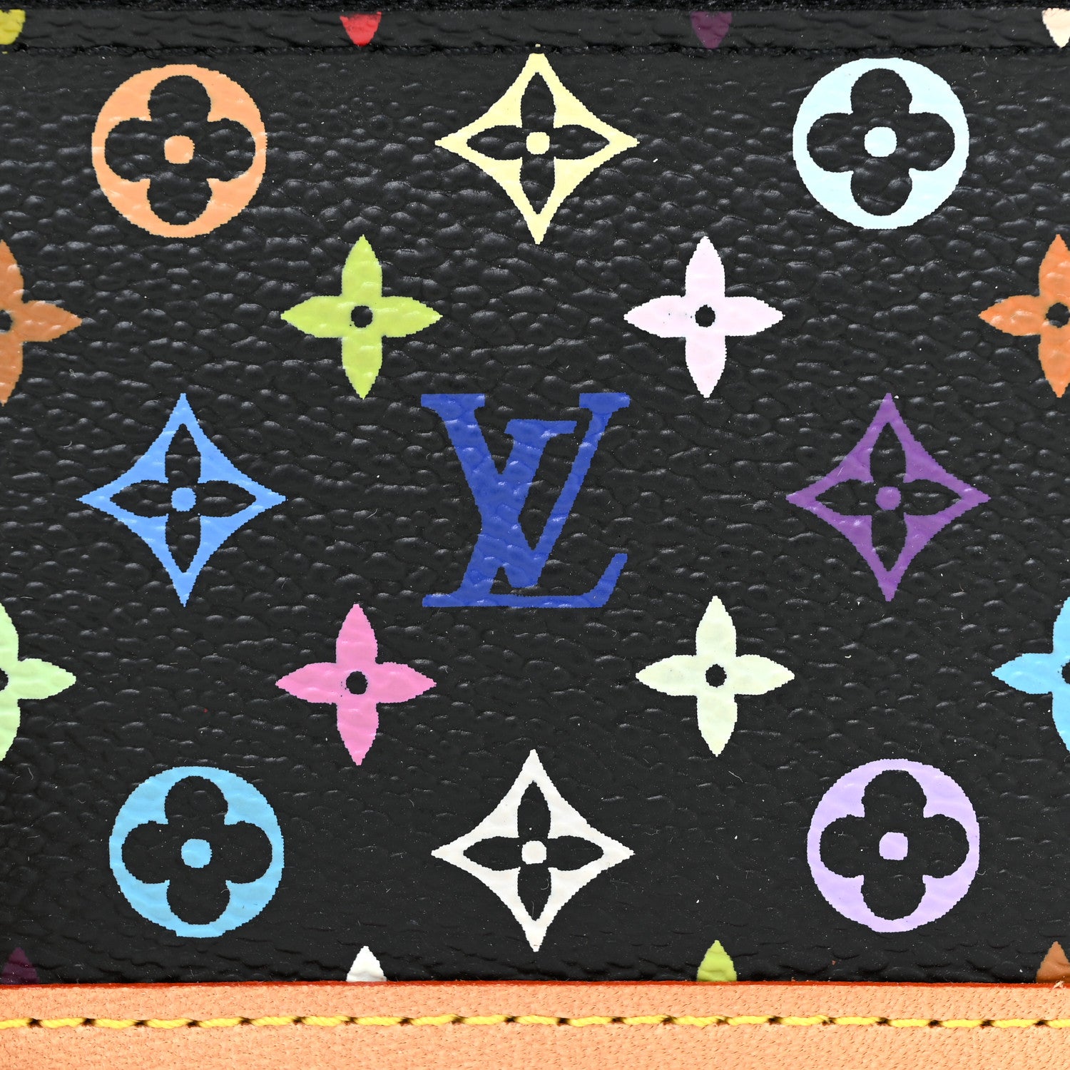 Louis Vuitton Monogram Multicolor Key Pouch Black 7 of 9