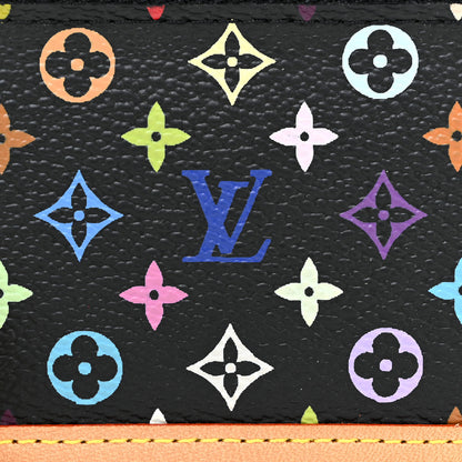 Louis Vuitton Monogram Multicolor Key Pouch Black 7 of 9