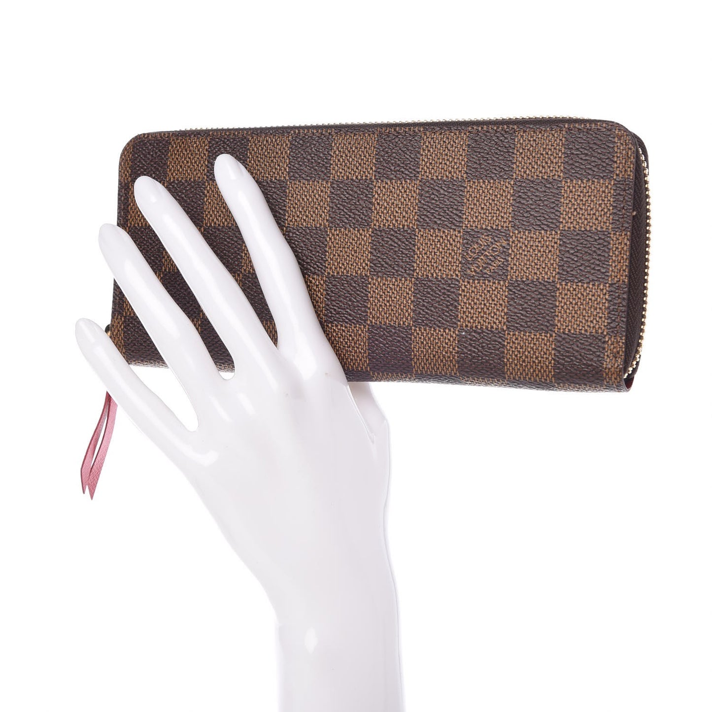 Damier Ebene Clemence Wallet Cherry