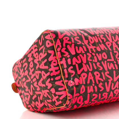 Louis Vuitton Monogram Graffiti Speedy 30 Fuchsia 9 of 14