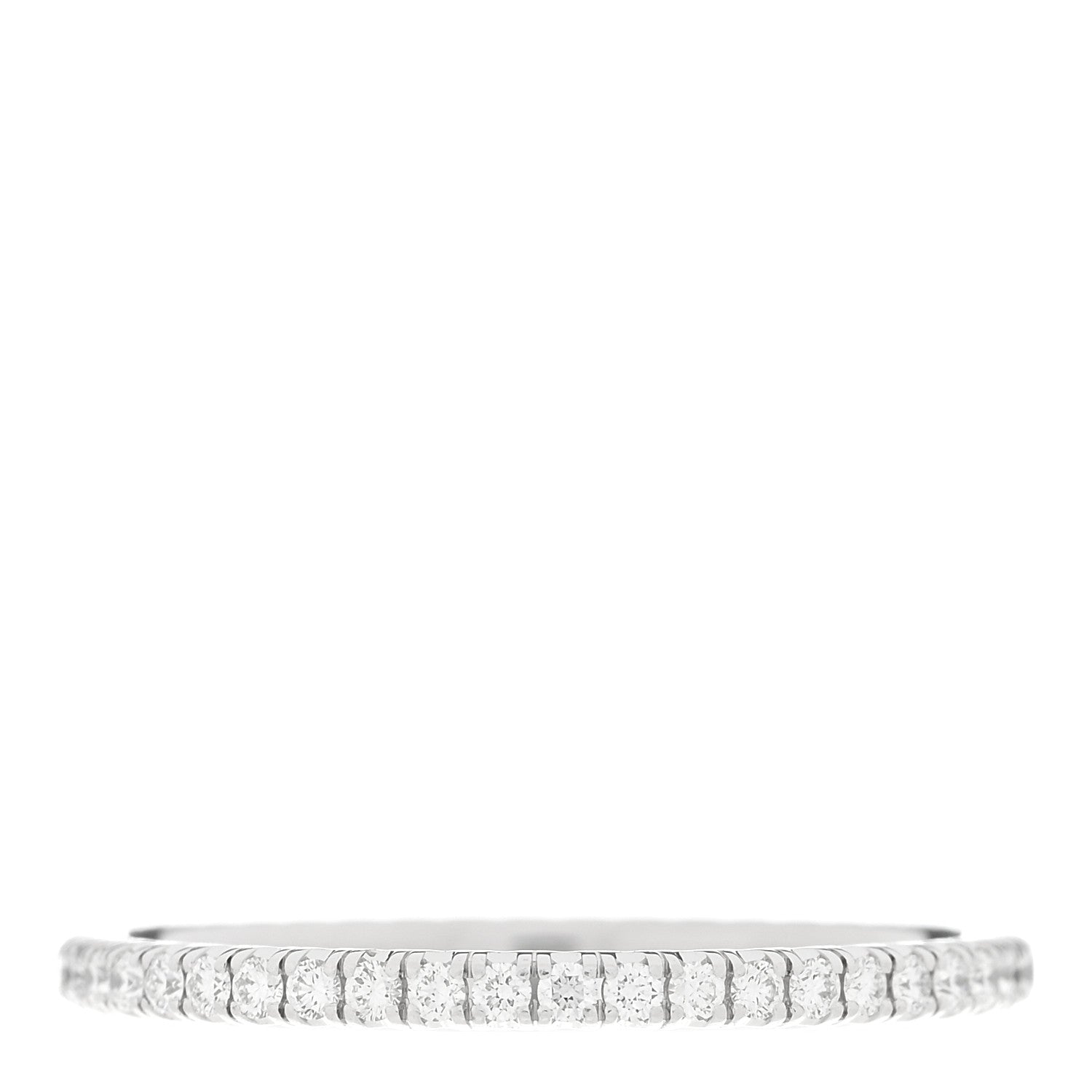 Cartier 18K White Gold Diamond 1.5mm Étincelle de Cartier Wedding Band Ring 50 5.25 3 of 4