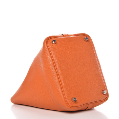 Hermes Taurillon Clemence Picotin Lock 22 MM Orange 4 of 7