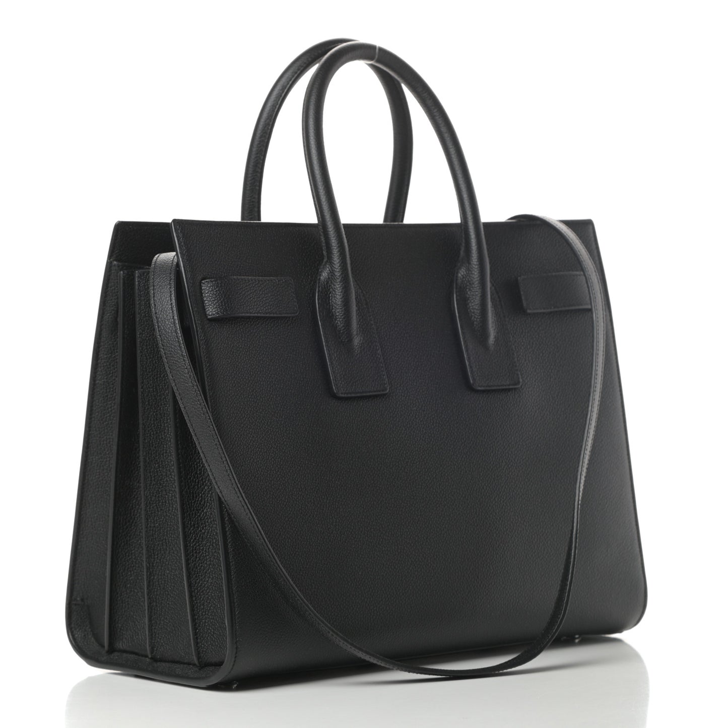 Grained Calfskin Small Sac De Jour Black