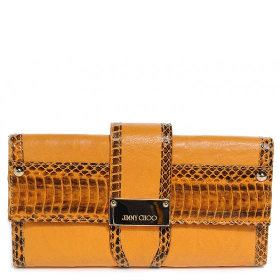 Elaphe Snakeskin Uma Wallet Yellow