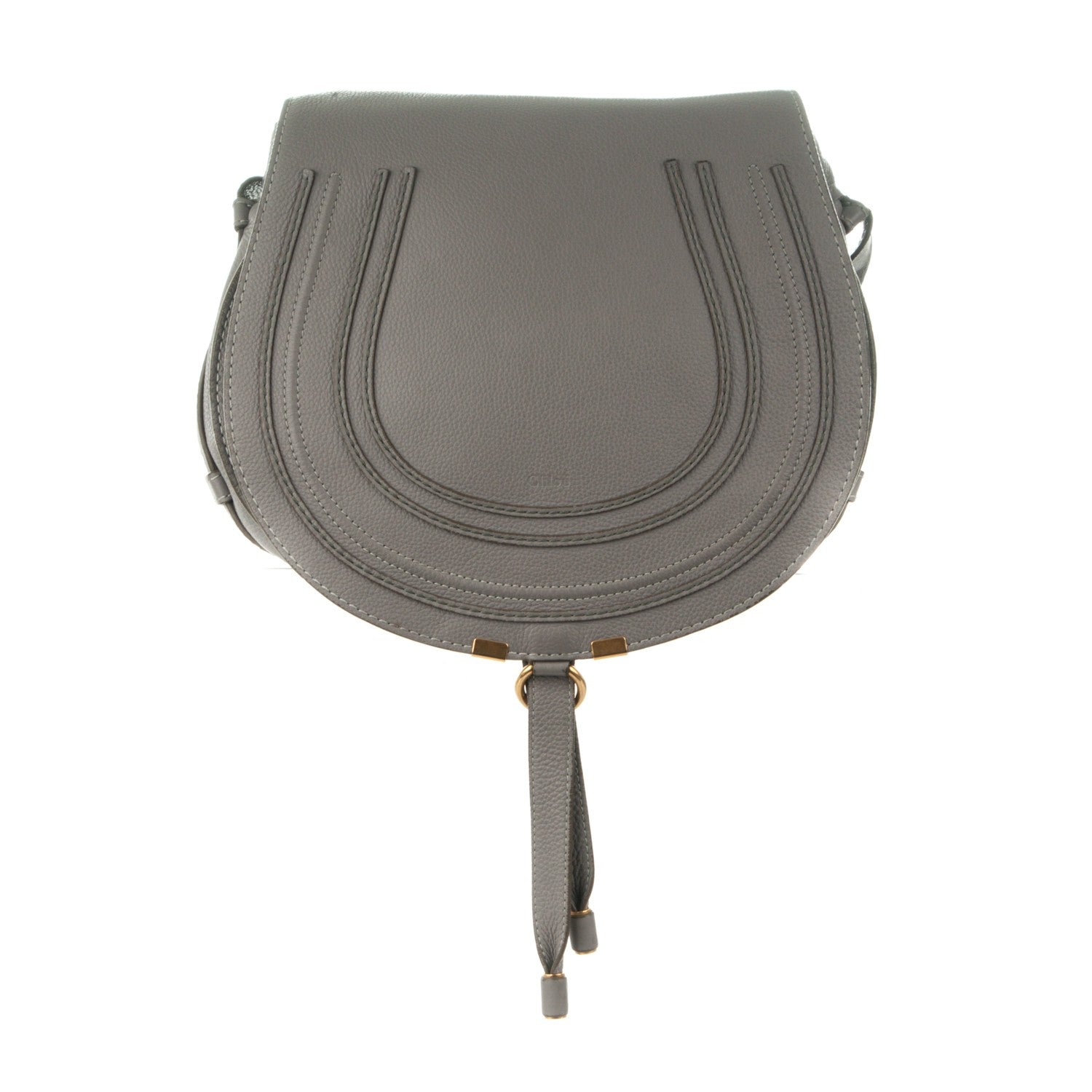 Chloe Calfskin Medium Marcie Round Crossbody Bag Cashmere Grey 1 of 10