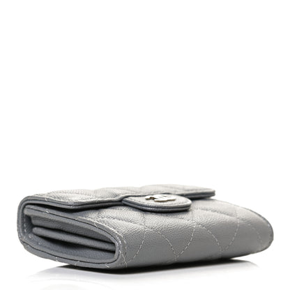 Chanel Caviar Quilted Flap Card Holder Wallet Dark Grey 4 of 10