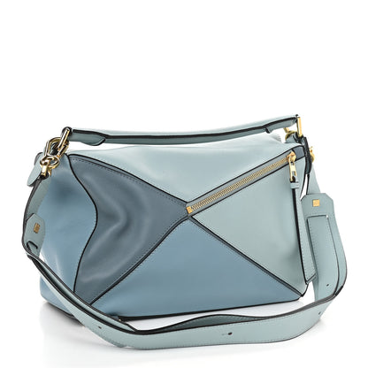 Loewe Calfskin Medium Puzzle Bag Aqua Light Blue Stone Blue 2 of 11
