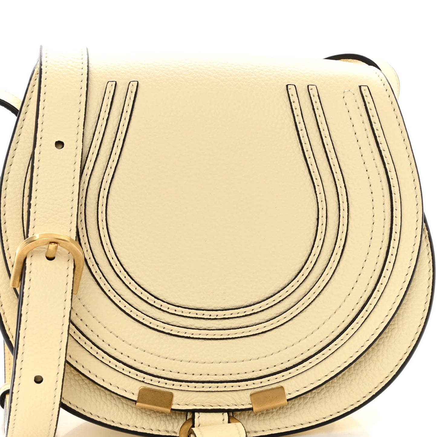 Calfskin Mini Marcie Round Crossbody Bag Sunlight