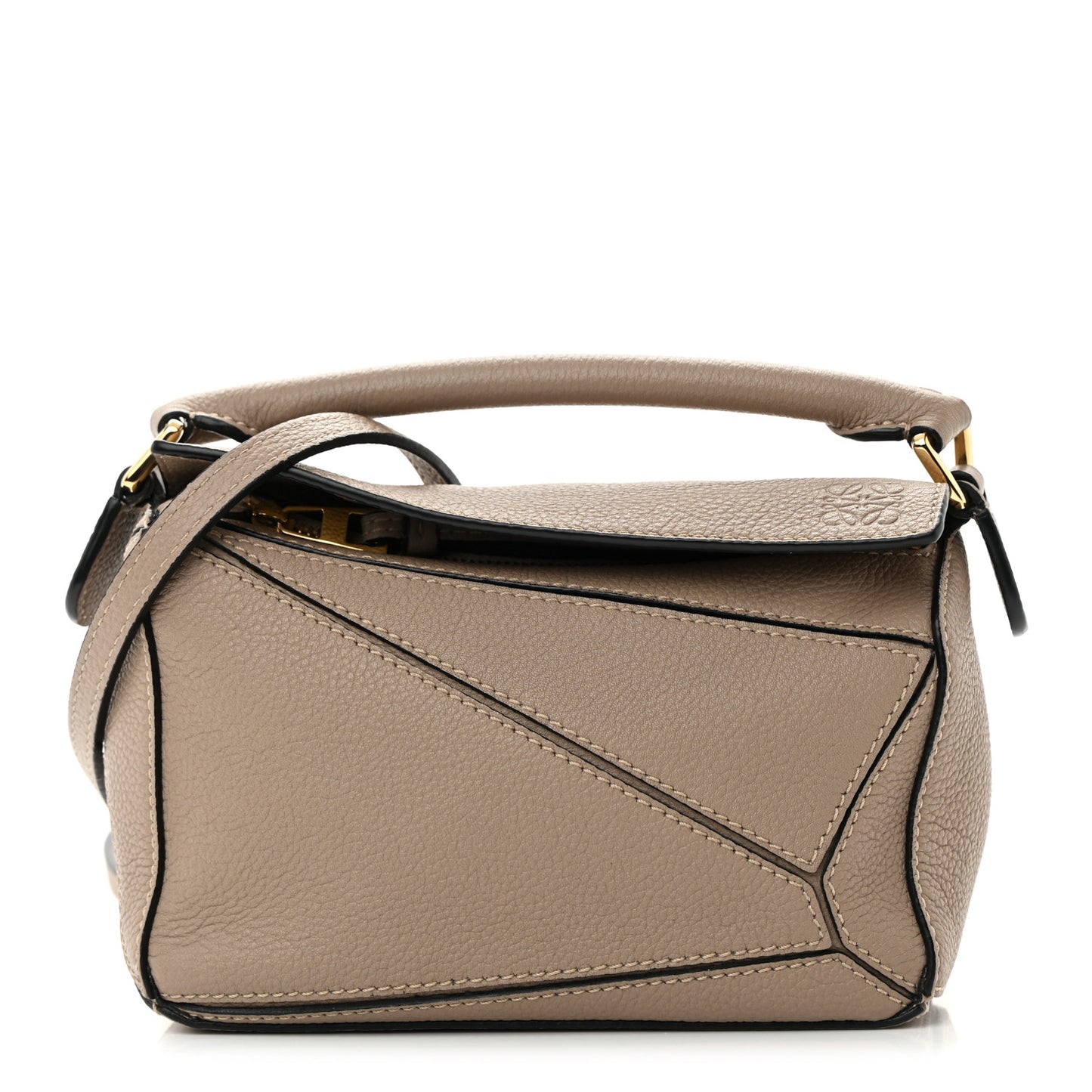 Calfskin Mini Puzzle Bag Sand