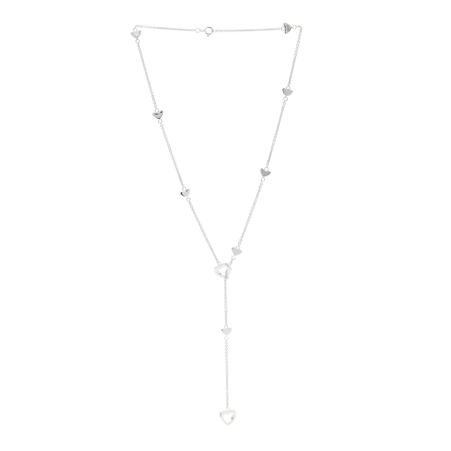 Tiffany Sterling Silver Heart Lariat Necklace 3 of 6