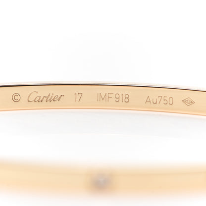 Cartier 18K Yellow Gold 6 Diamond Small LOVE Bracelet 17 4 of 5
