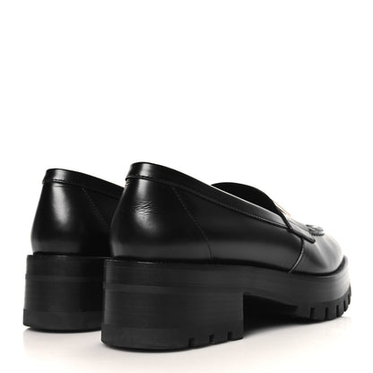 Chanel Calfskin Metal CC Loafers 39 Black 5 of 10