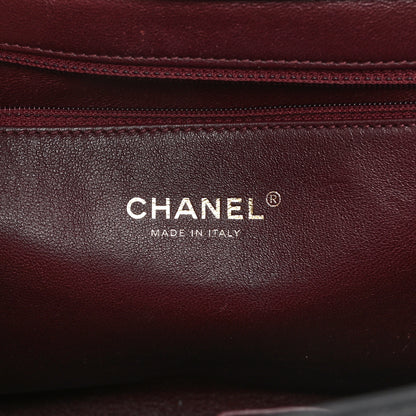 Chanel Shiny Sheepskin Chevron Quilted Collar and Tie Flap Black 6 of 10