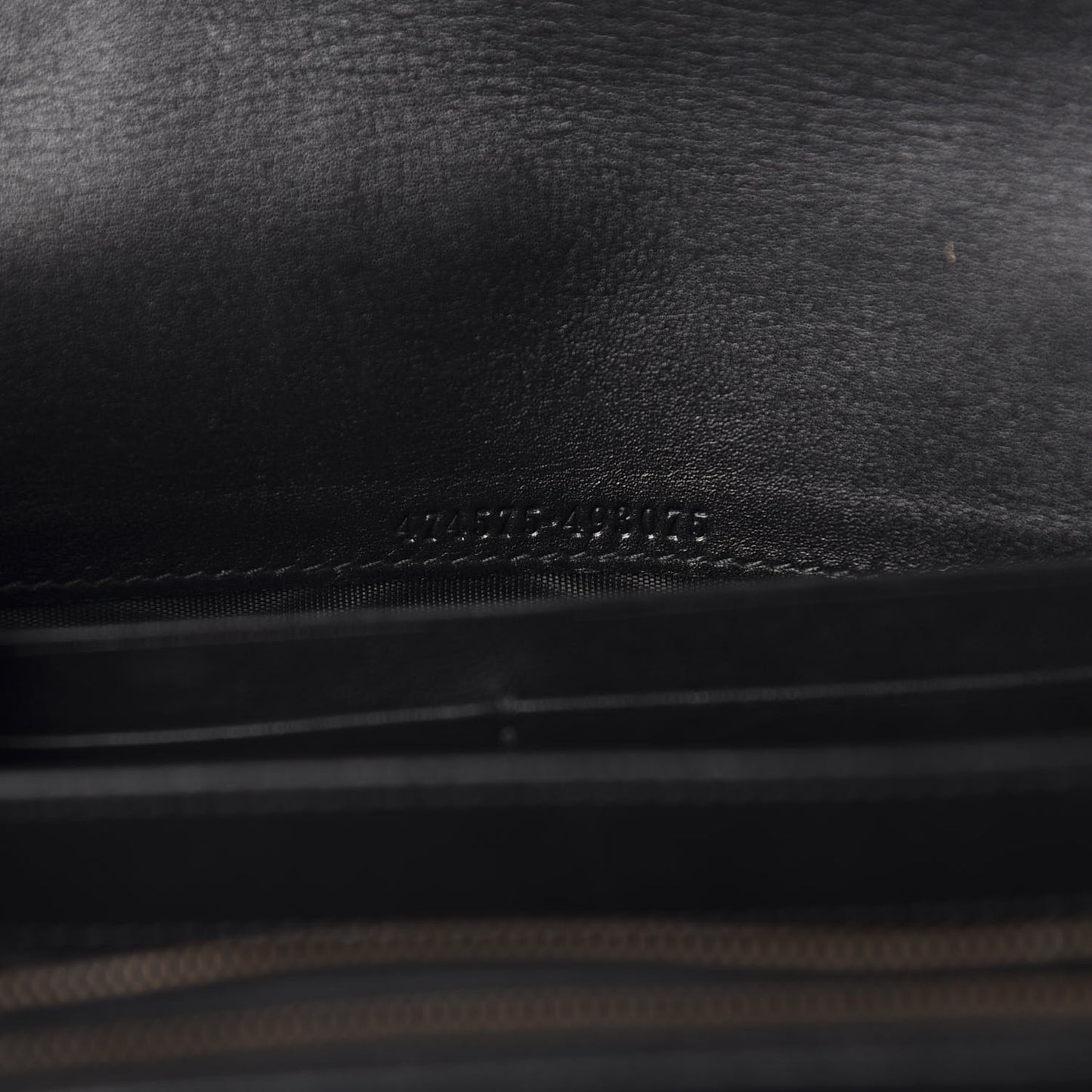 Calfskin Matelasse GG Marmont Chain Wallet Black