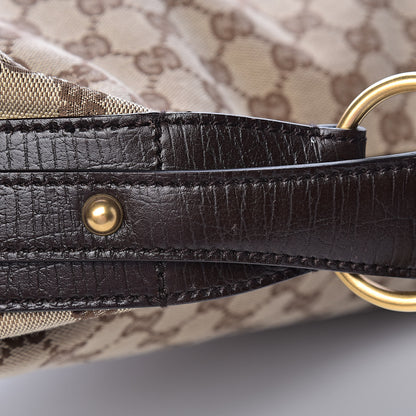 Gucci Monogram Medium Horsebit Chain Hobo Dark Brown 11 of 14