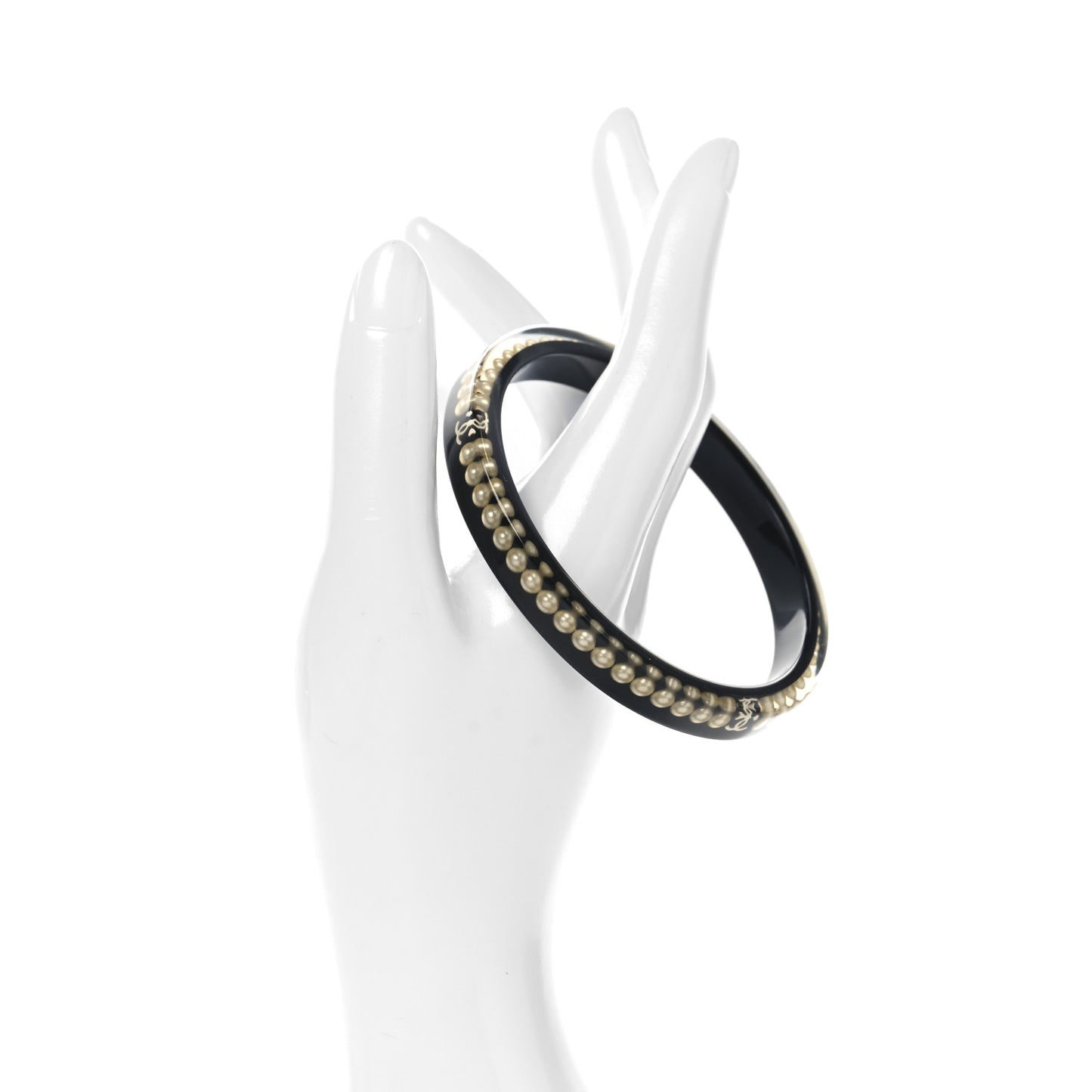 Resin Pearl CC Bangle Black