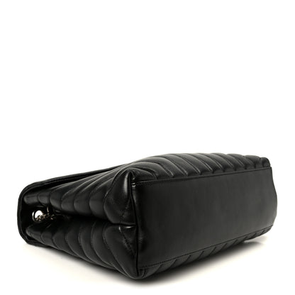 Saint Laurent Calfskin Y Quilted Monogram Medium Loulou Chain Satchel Black 3 of 11
