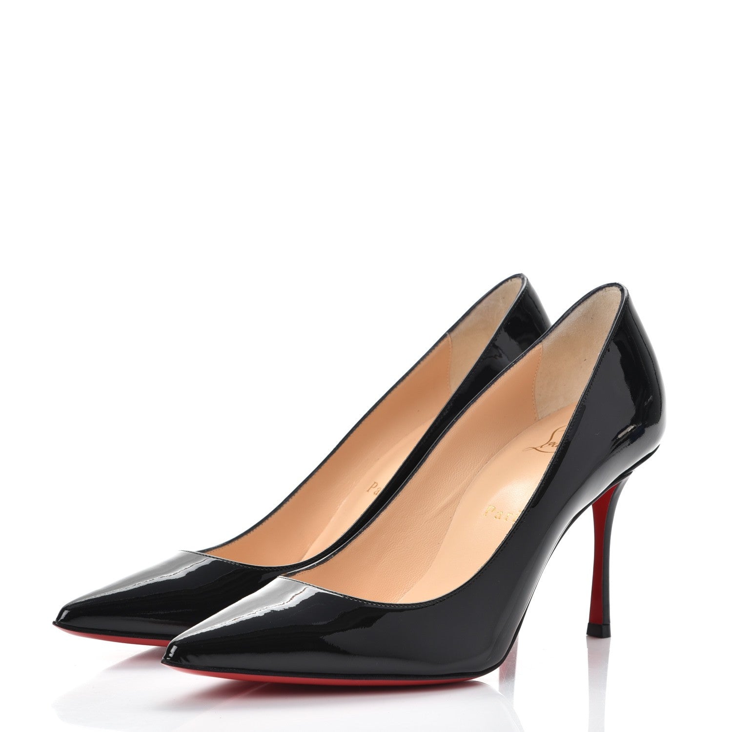 Christian Louboutin Patent Decoltish 85 Pumps 37.5 Black 3 of 8