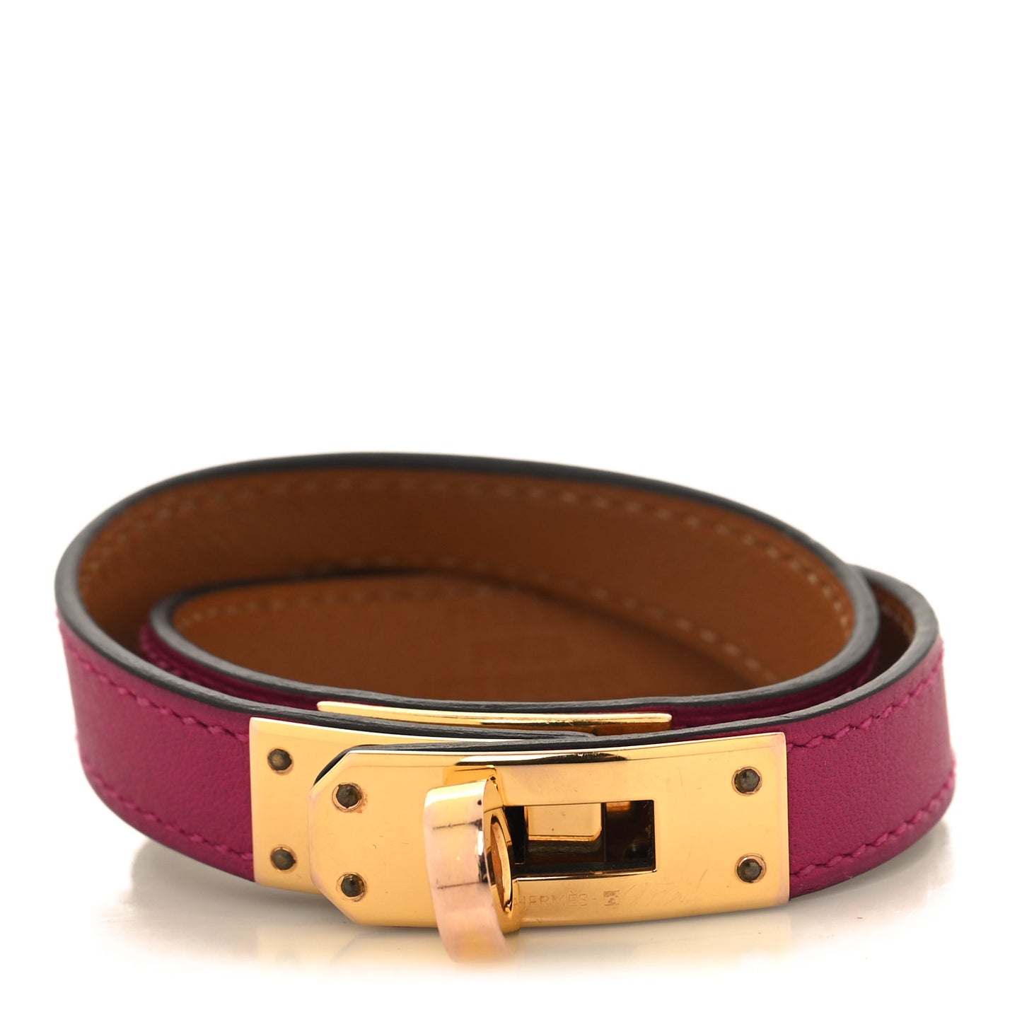 Swift Kelly Double Tour Bracelet T2 Rose Pourpre
