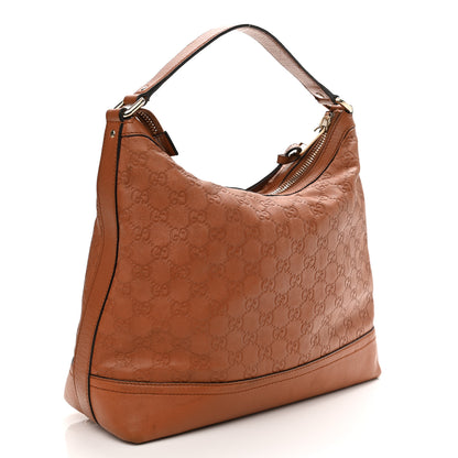 Gucci Guccissima Hobo Shoulder Bag Light Brown 3 of 19