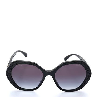 Chanel Acetate Sequin Round Sunglasses 5451-A Black 2 of 8