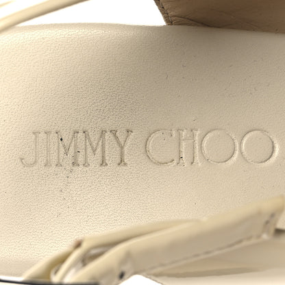 Jimmy Choo Patent Cork Prova Wedge Sandals 41 Latte 8 of 12