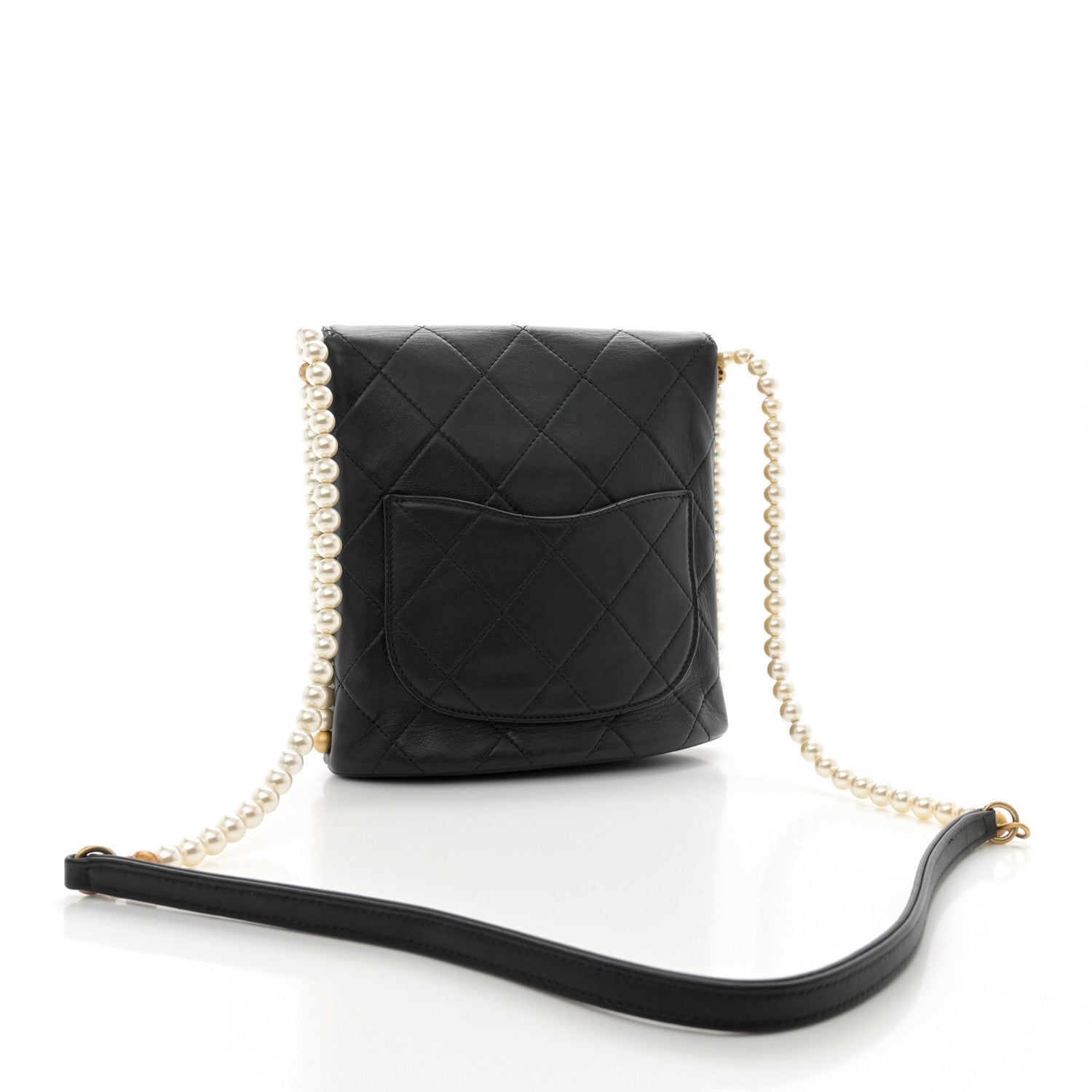 Chanel Calfskin Quilted Pearl Small About Pearls Hobo Bag Black 3 of 11