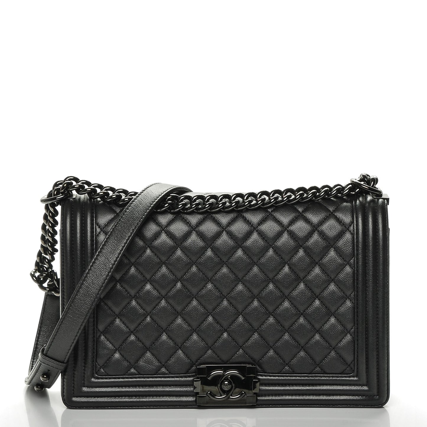 Caviar Quilted New Medium Boy Flap So Black