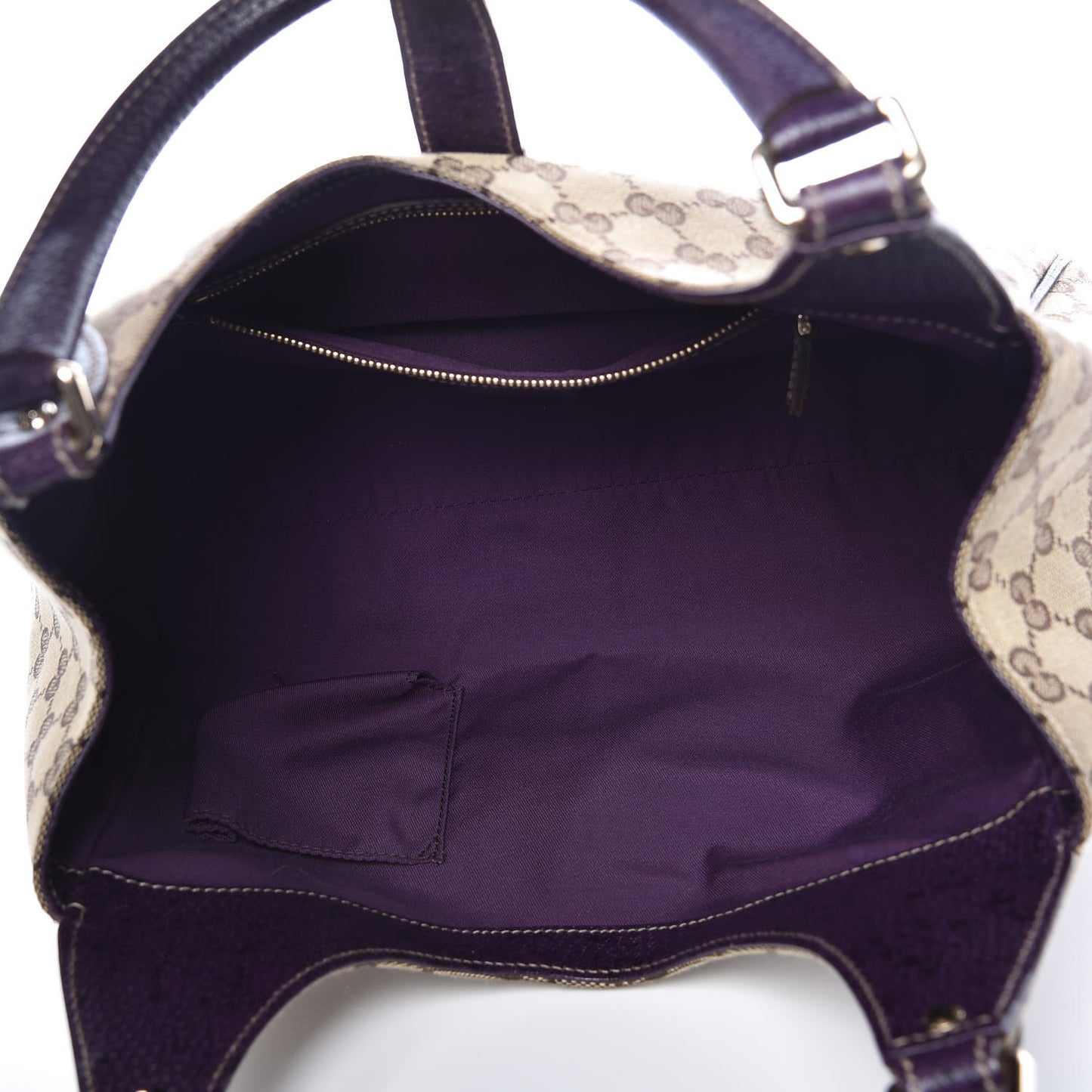 Monogram Calfskin Bardot Tote Purple