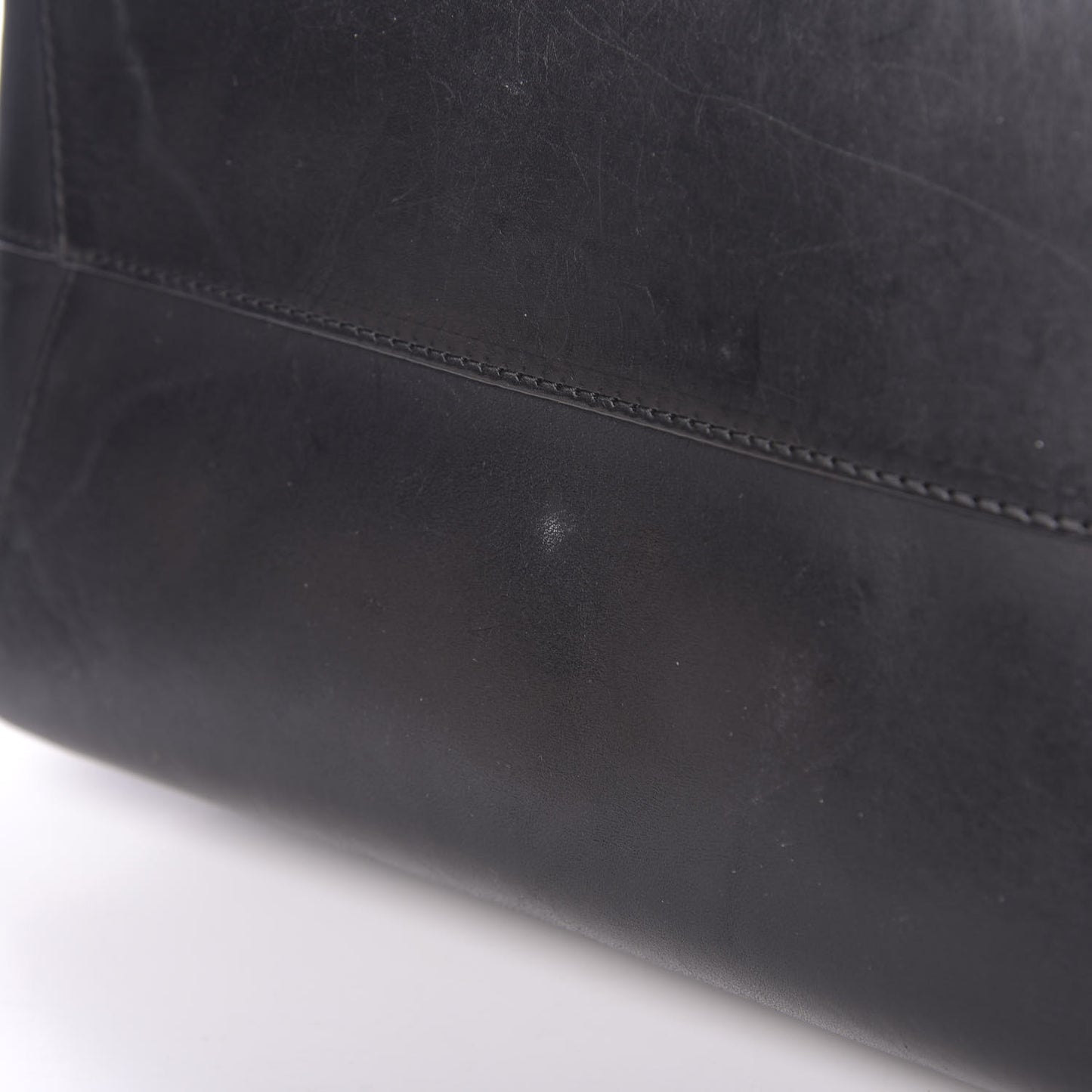 Calfskin Shopping Tote Black Blu