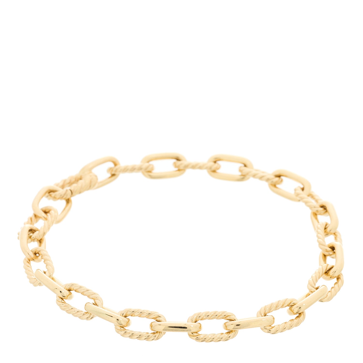 David Yurman 18K Yellow Gold 6mm Madison Classic Chain Bracelet 1 of 3