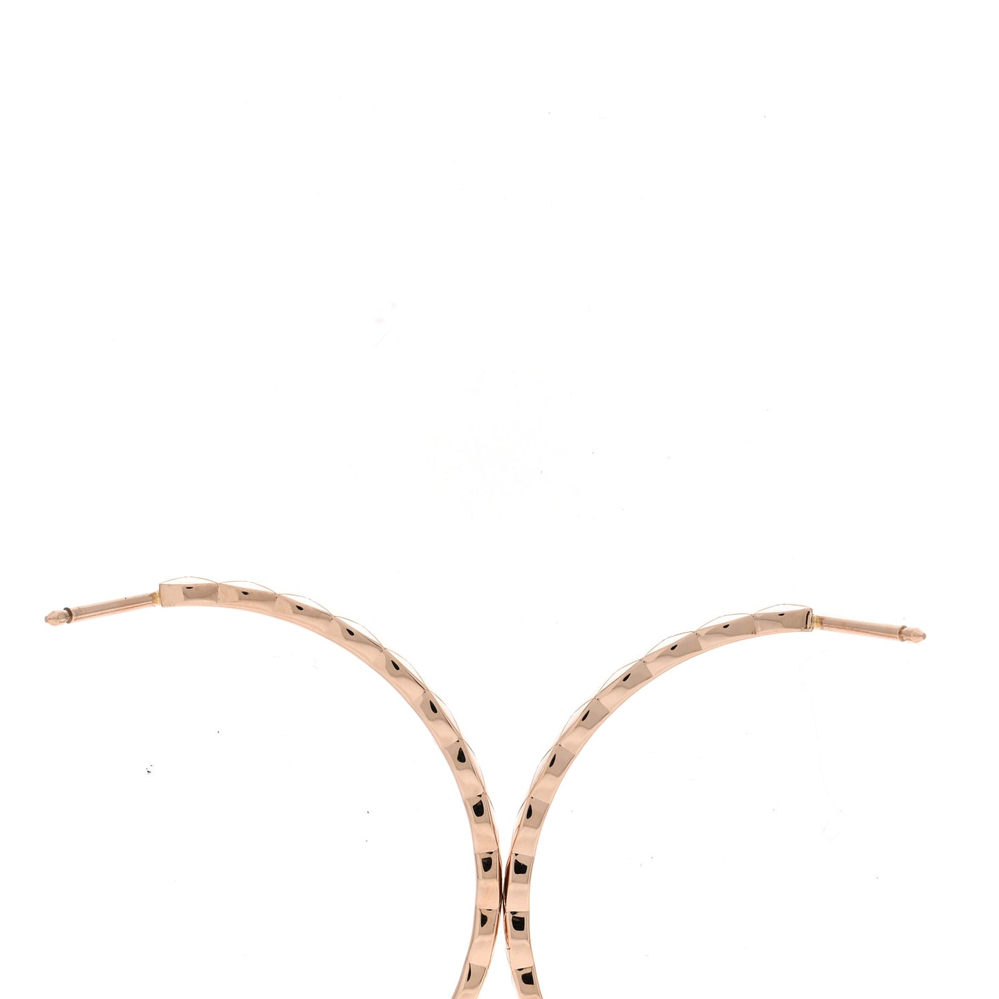 18K Beige Gold Large Coco Crush Hoop Earrings