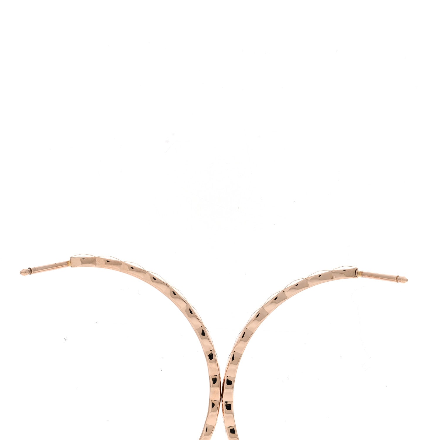 Chanel 18K Beige Gold Large Coco Crush Hoop Earrings 3 of 6