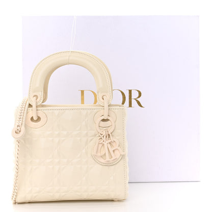 Christian Dior Calfskin Cannage Diamond Mini Lady Dior White 10 of 10