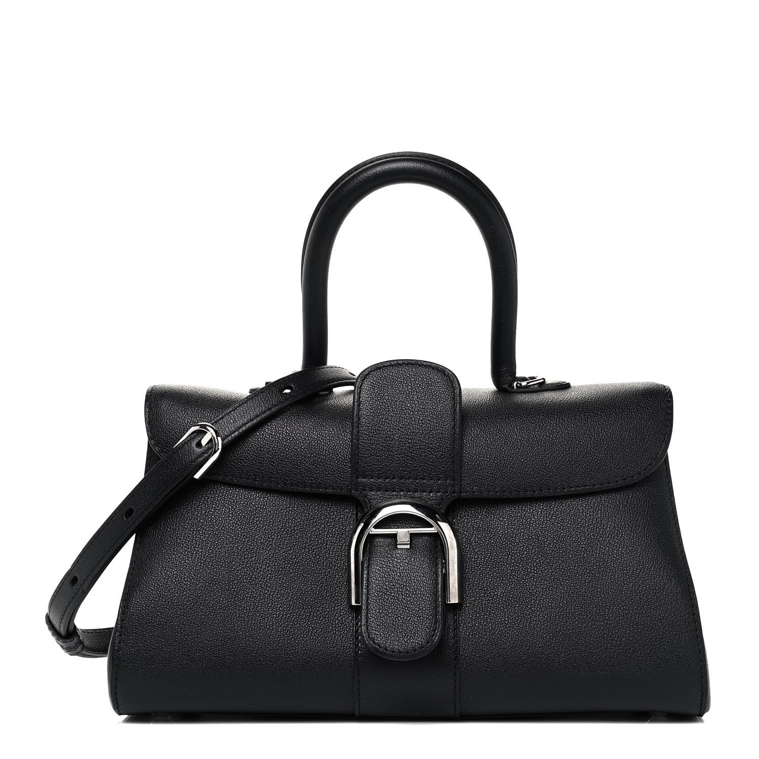 Delvaux Calfskin Mini Brillant East West Satchel Black 1 of 8