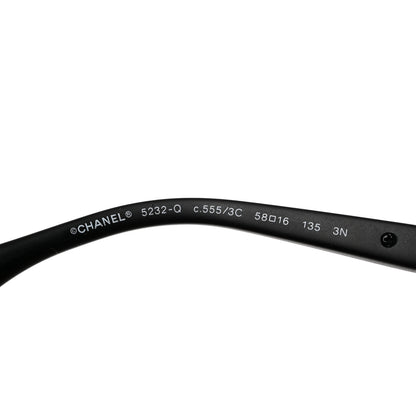 Chanel Acetate Quilted CC Sunglasses 5232-Q Black 6 of 8