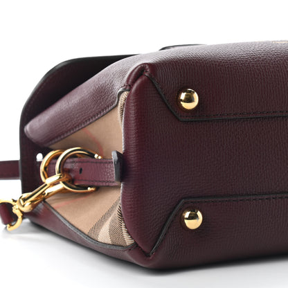 Burberry Derby Calfskin House Check Small Camberley Mahogany Red 7 of 8