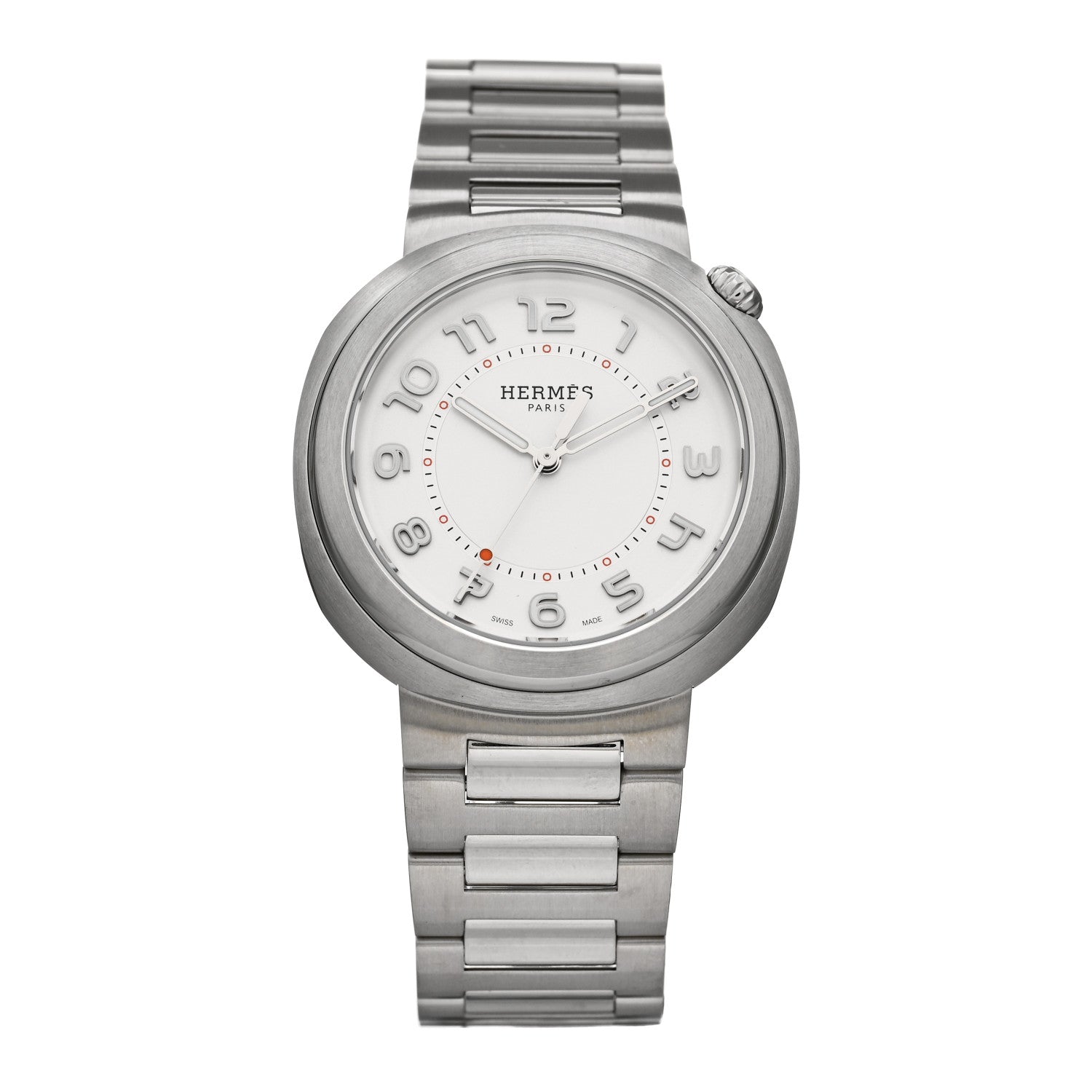 Hermes Stainless Steel 36mm Cut Automatic Watch 1 of 5