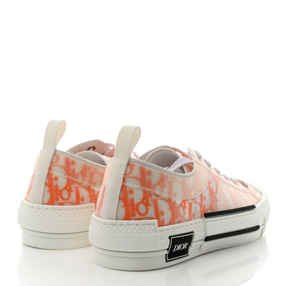 Christian Dior Technical Canvas Oblique Oblique Mens B23 Low Top Sneakers 43 White Orange 4 of 9