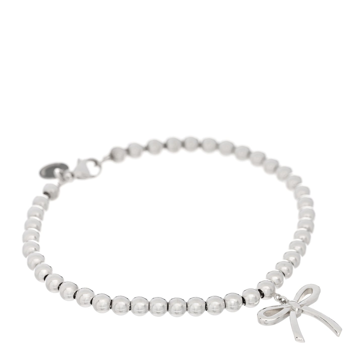 Sterling Silver 4mm Bow Bead Bracelet