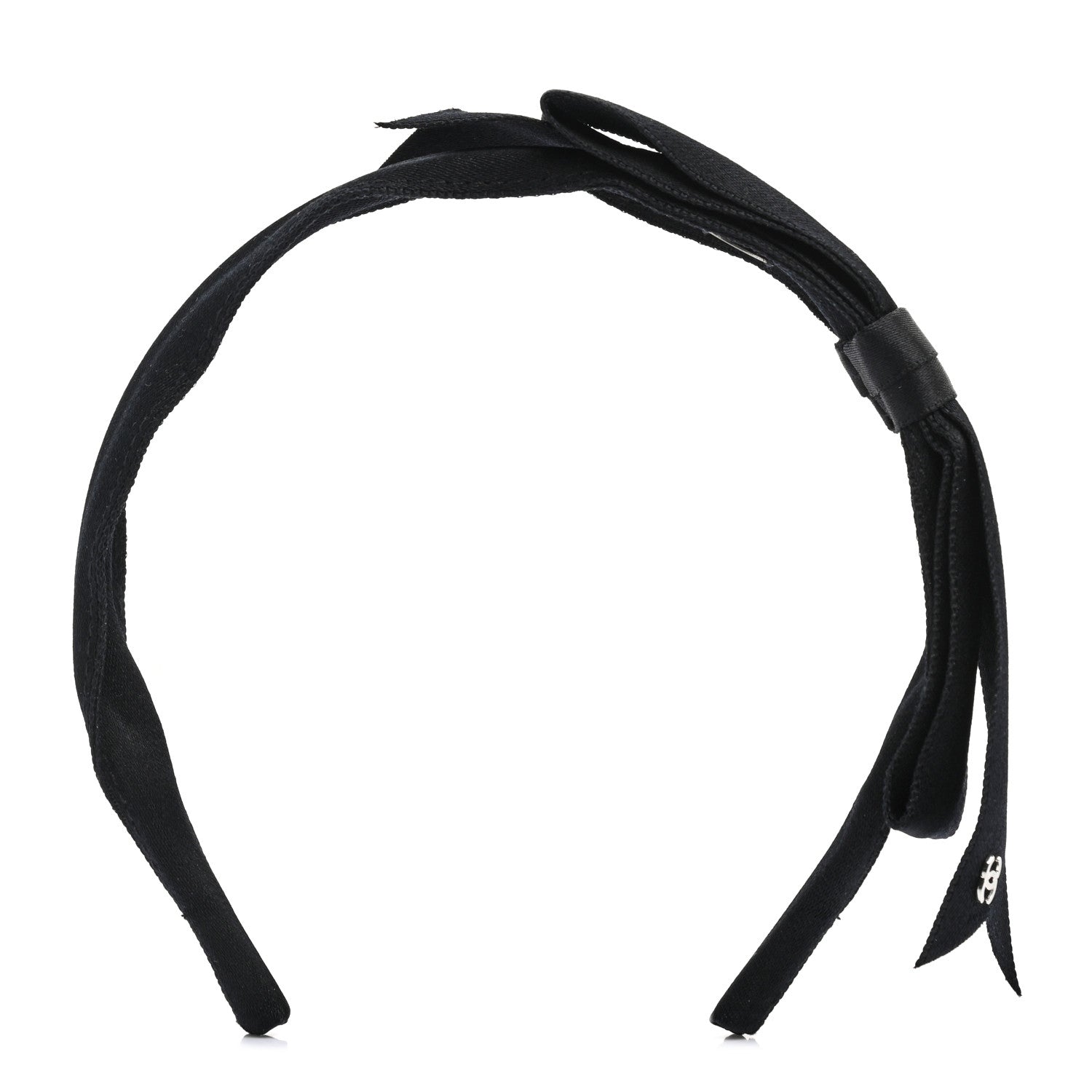 Chanel Silk CC Headband Black 1 of 5