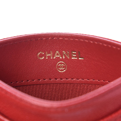 Chanel Caviar Quilted Card Holder Red 6 of 13