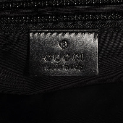 Gucci Coated Canvas Interlocking G Double Buckle Flap Messenger Bag Black 6 of 9