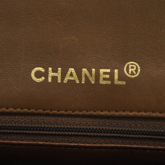 Lambskin Quilted Mini Flap Brown